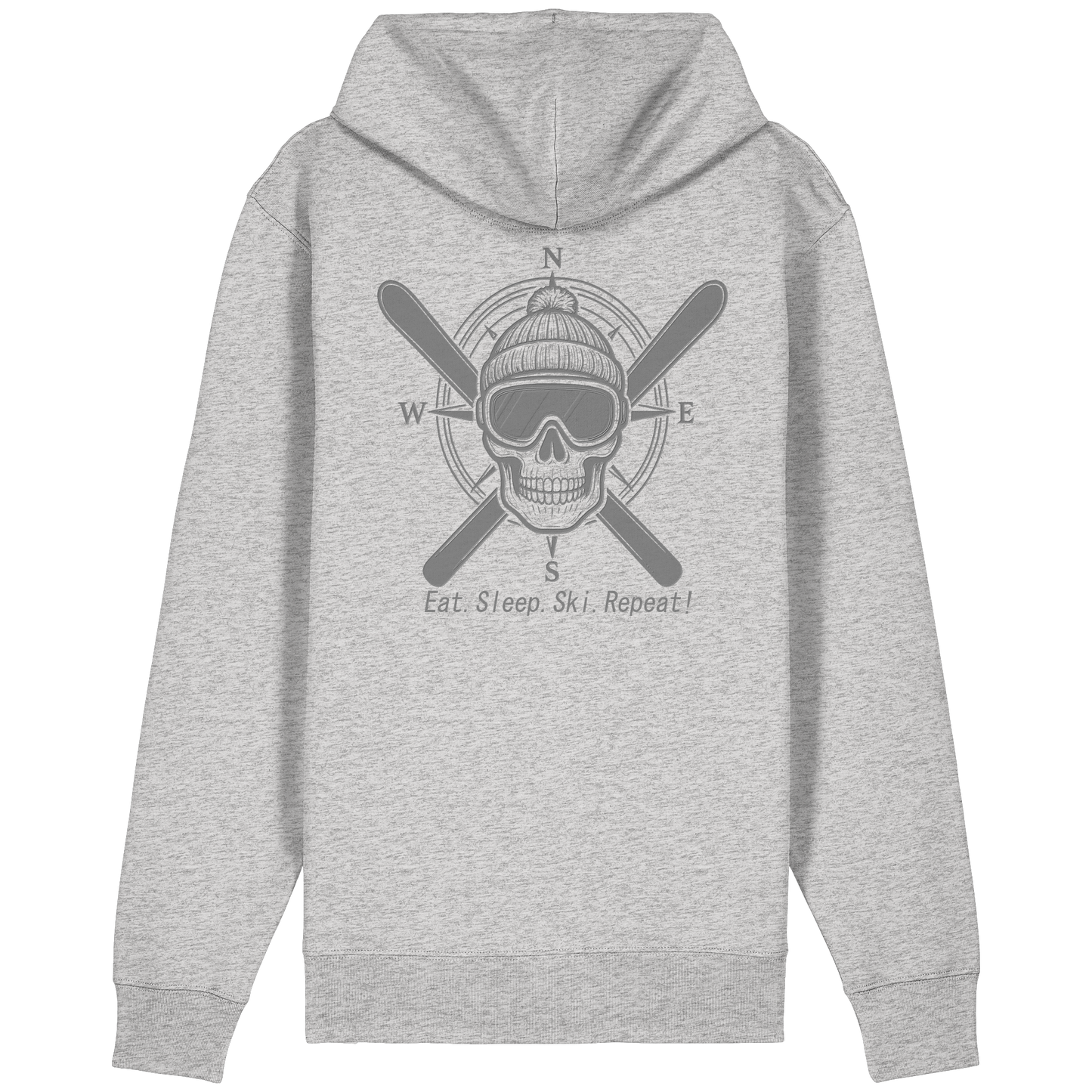 Eat.Sleep.Ski.Repeat! - Organic Relaxed Zipper