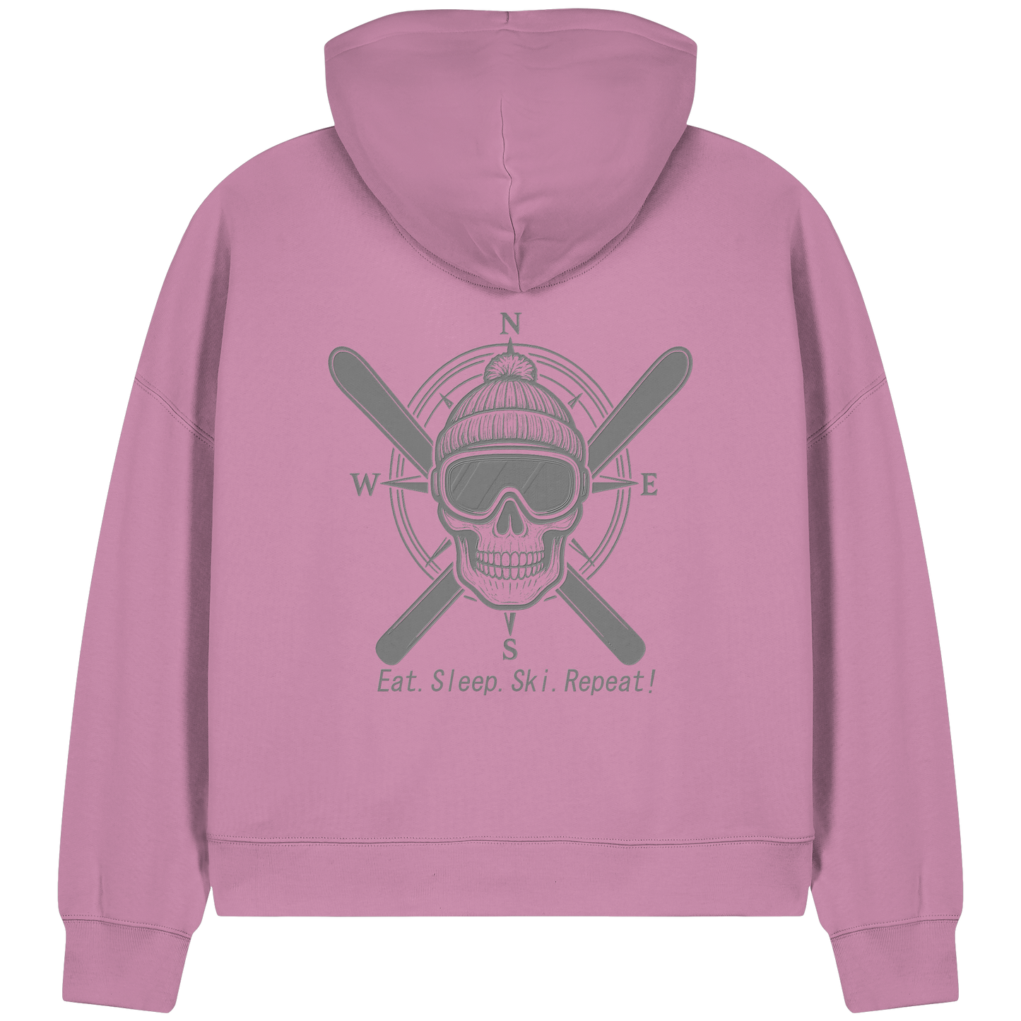 Eat.Sleep.Ski.Repeat! - Womens Organic Boxcut Zipper