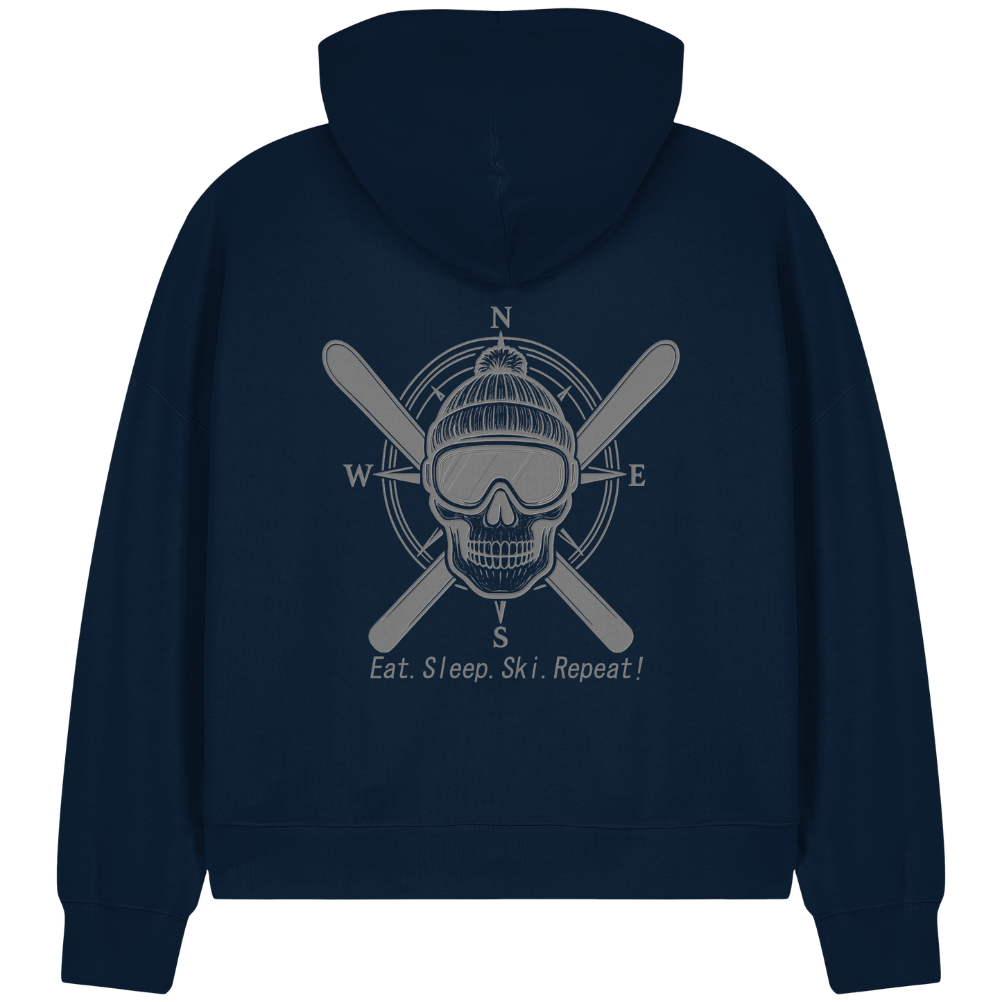Eat.Sleep.Ski.Repeat! - Womens Organic Boxcut Zipper