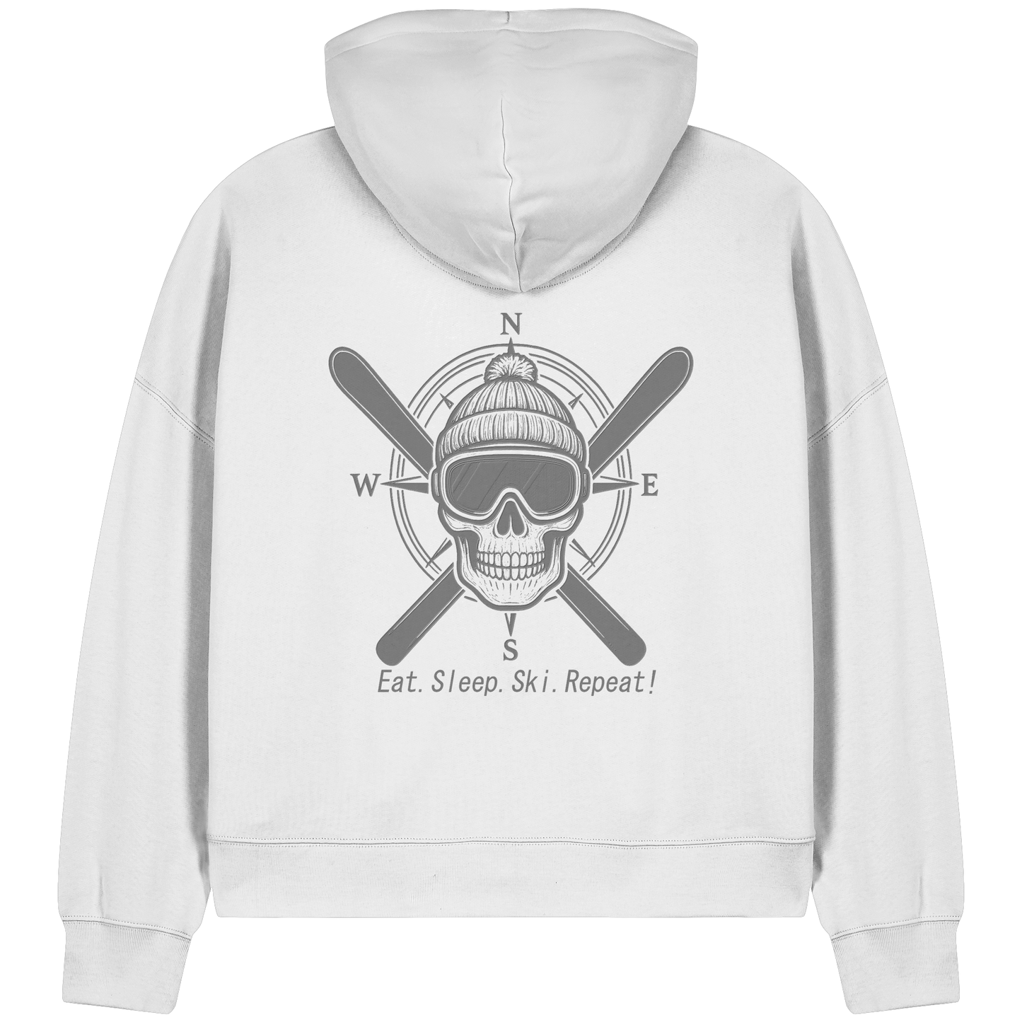 Eat.Sleep.Ski.Repeat! - Womens Organic Boxcut Zipper