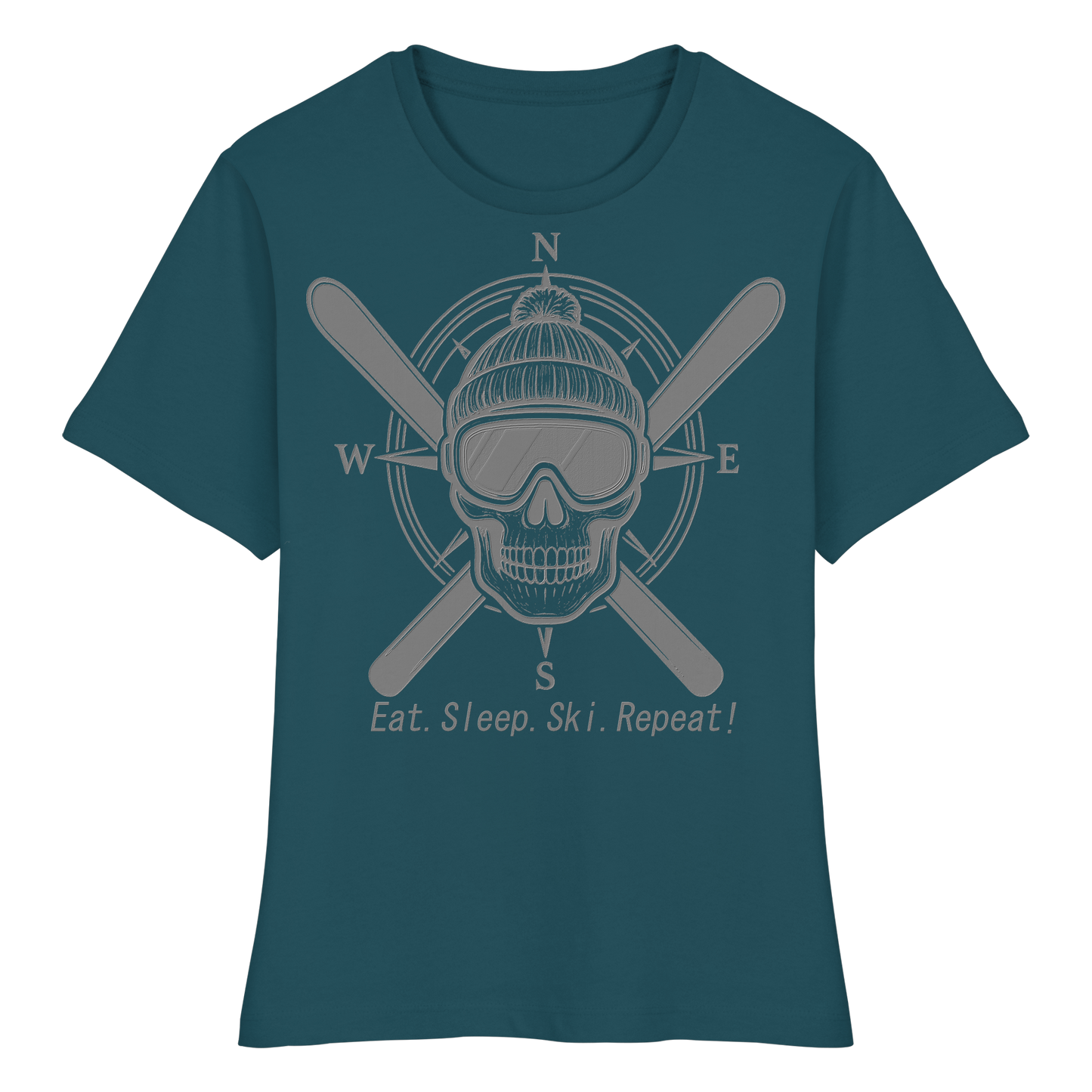 Eat.Sleep.Ski.Repeat! - Fitted Ladies Organic Shirt