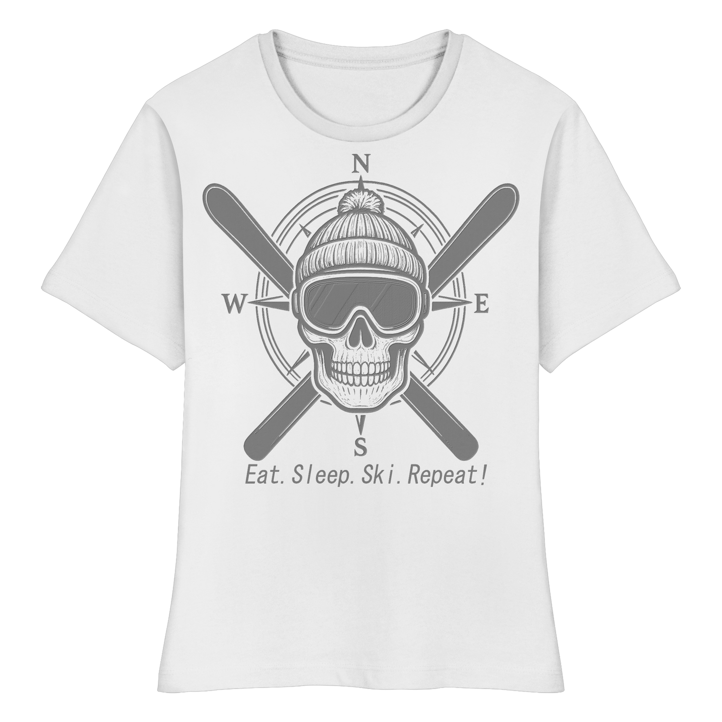 Eat.Sleep.Ski.Repeat! - Fitted Ladies Organic Shirt