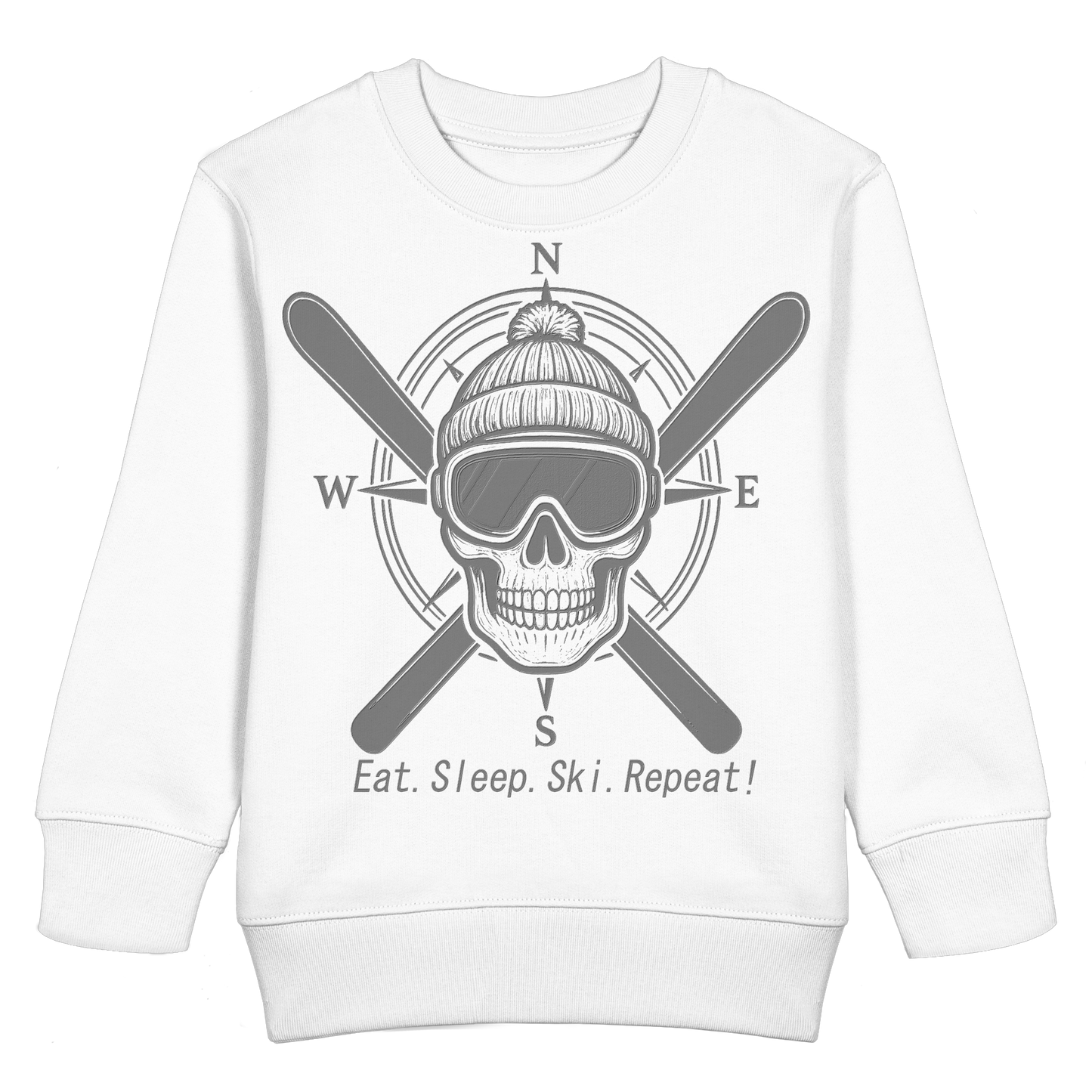 Eat.Sleep.Ski.Repeat! - Kids Basic Sweatshirt