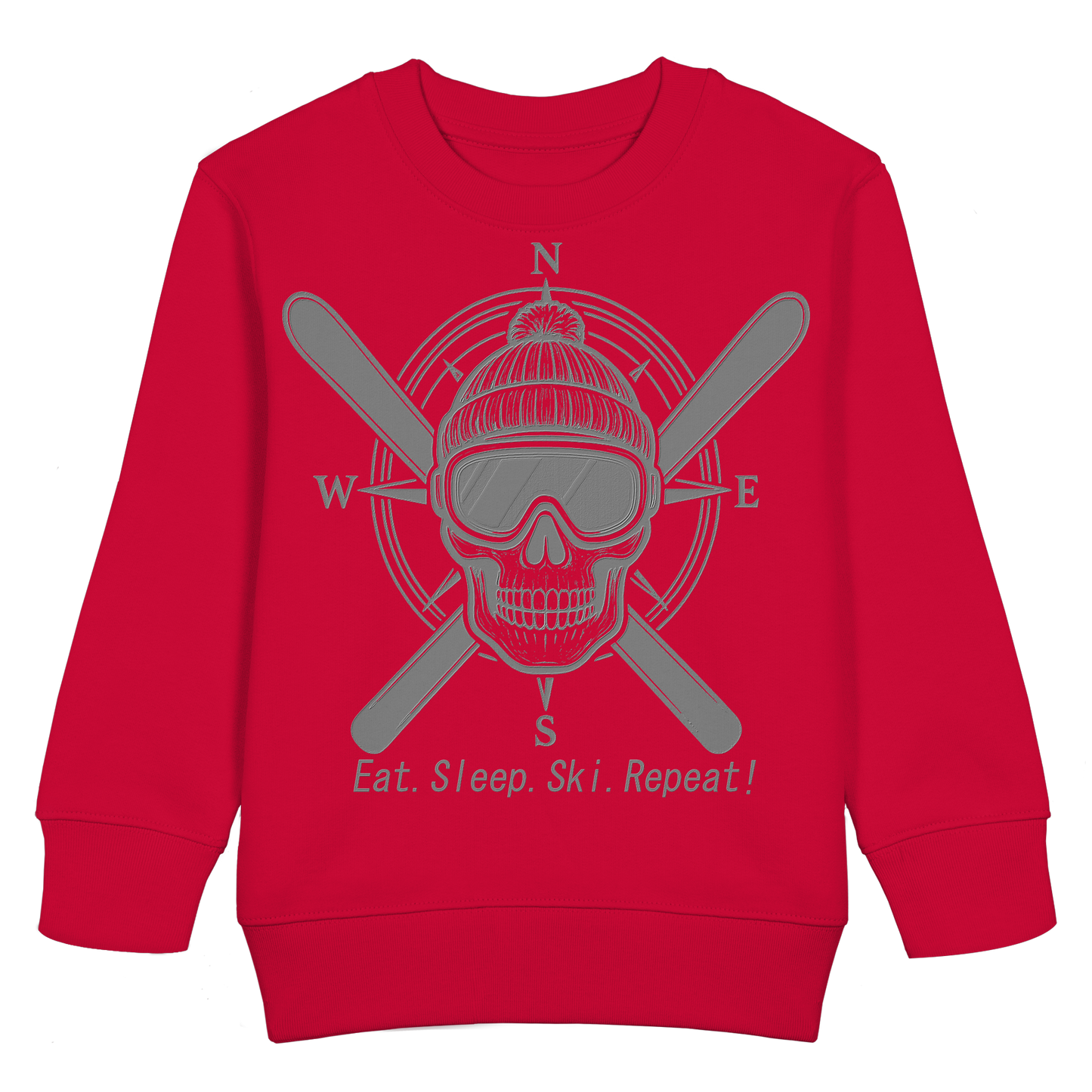 Eat.Sleep.Ski.Repeat! - Kids Basic Sweatshirt