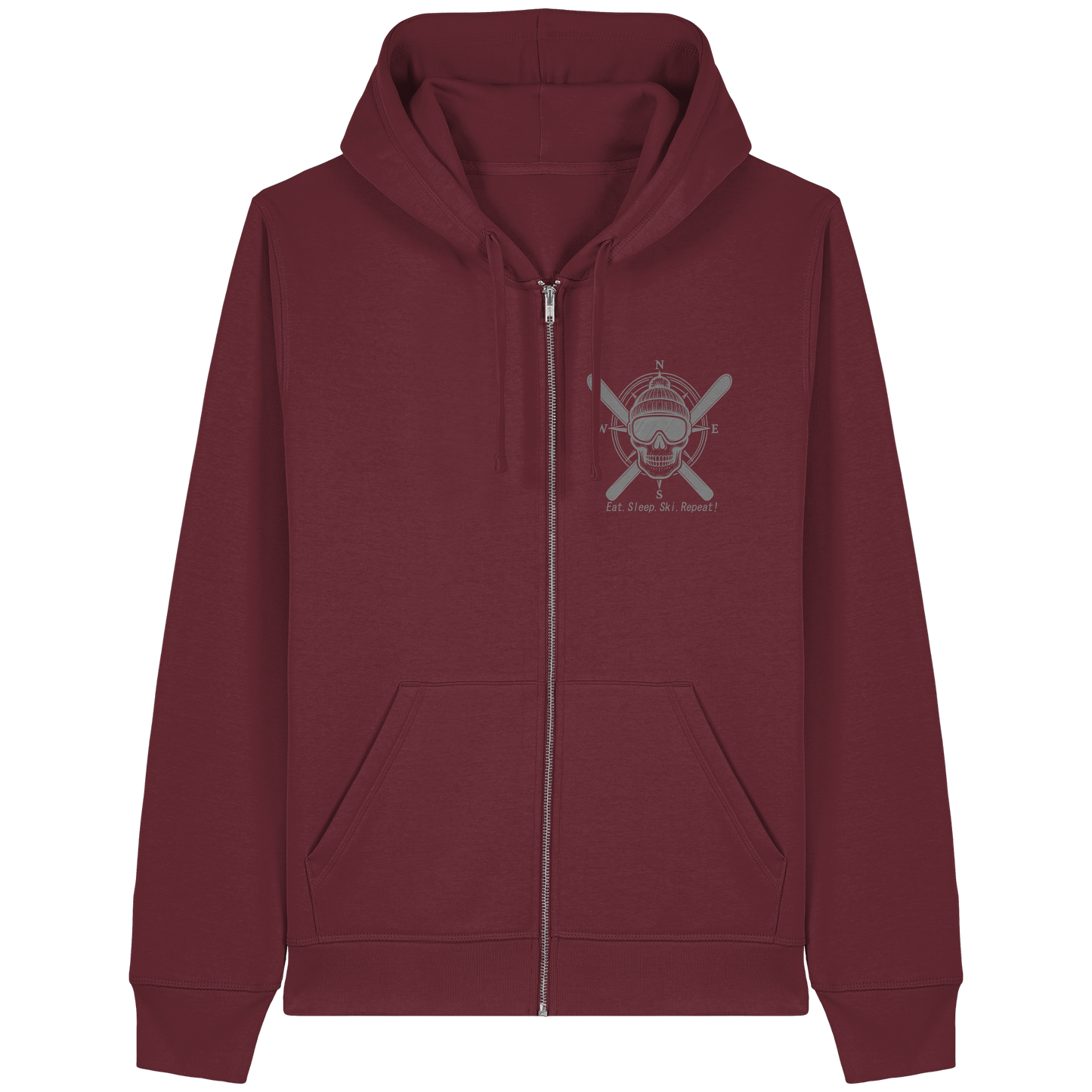 Eat.Sleep.Ski.Repeat! - Organic Lightweight Zipper