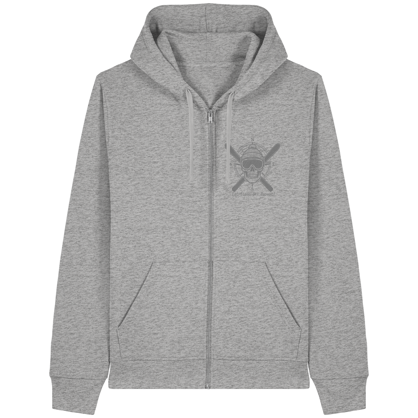 Eat.Sleep.Ski.Repeat! - Organic Lightweight Zipper