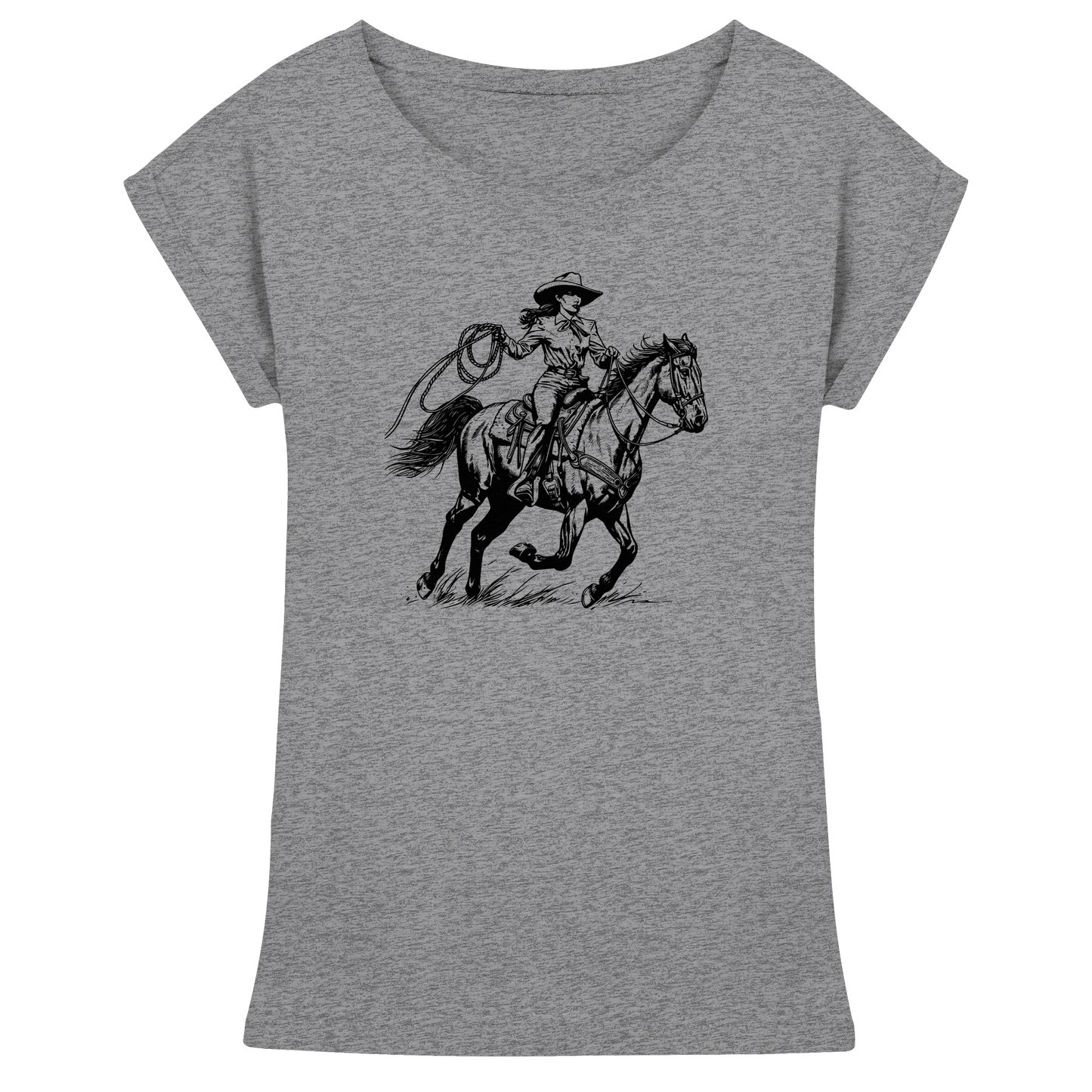 Cowgirl - Womens Extended Shoulder T-Shirt