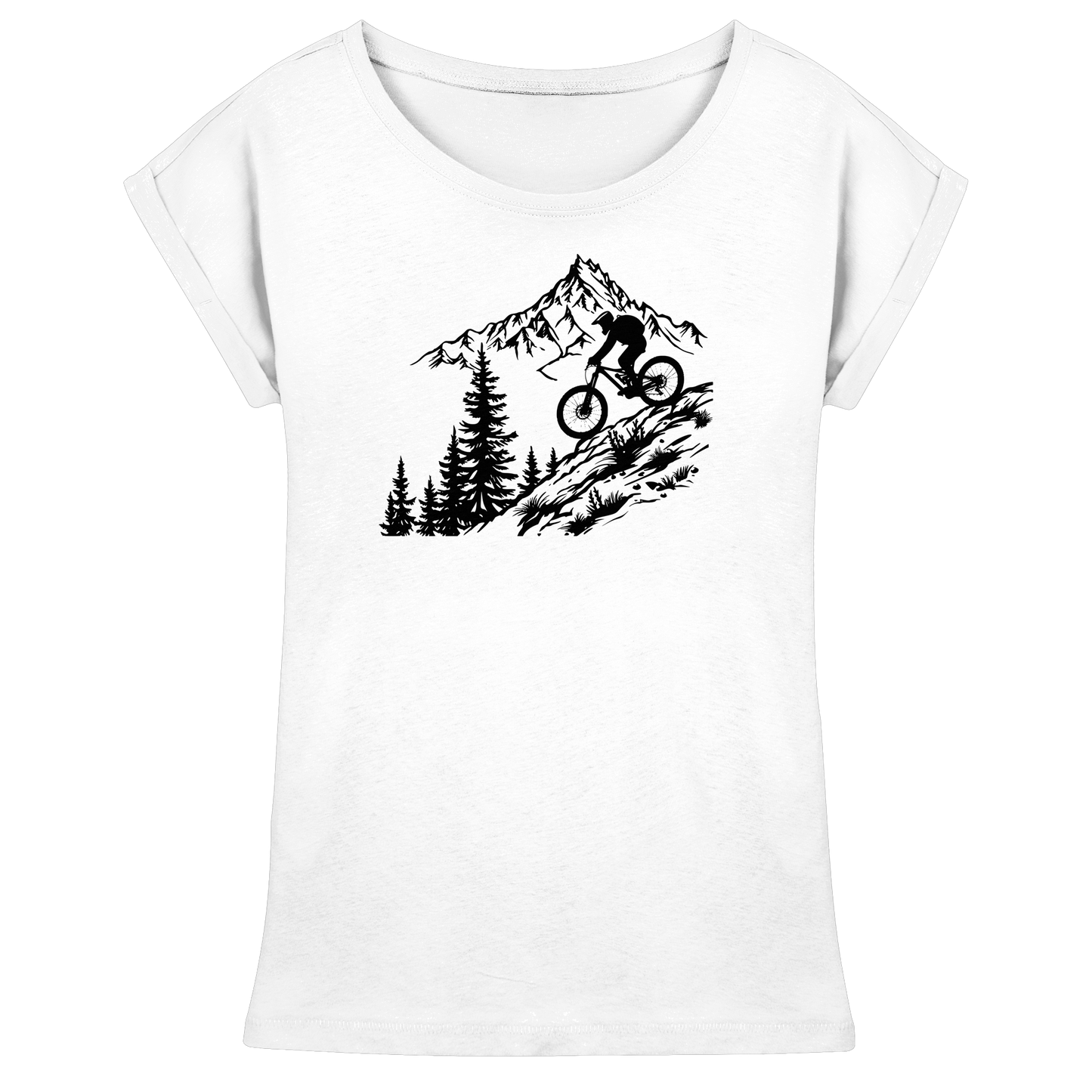 Mountainbiker - Womens Extended Shoulder T-Shirt
