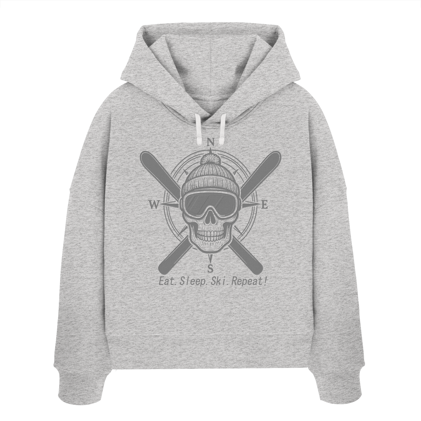 Eat.Sleep.Ski.Repeat! - Womens Organic Boxcut Hoodie