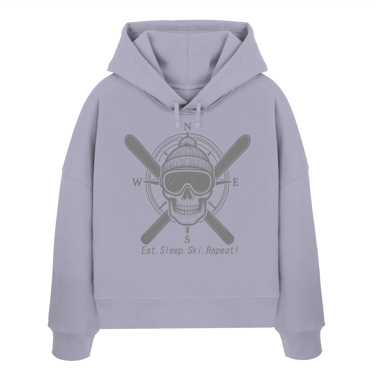 Eat.Sleep.Ski.Repeat! - Womens Organic Boxcut Hoodie