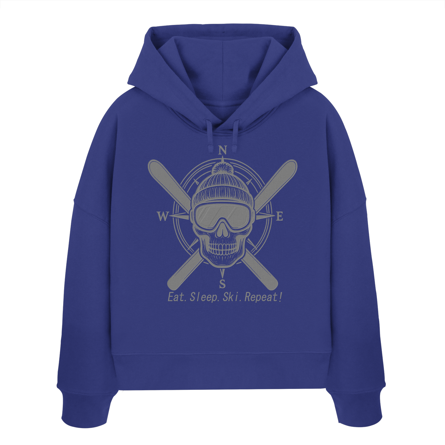 Eat.Sleep.Ski.Repeat! - Womens Organic Boxcut Hoodie