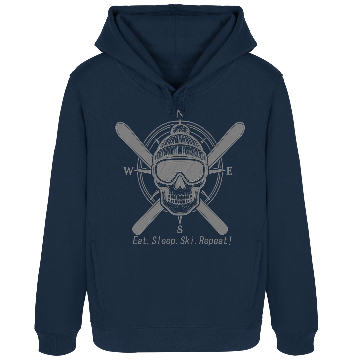 Eat.Sleep.Ski.Repeat! - Womens Organic Hoodie B&C