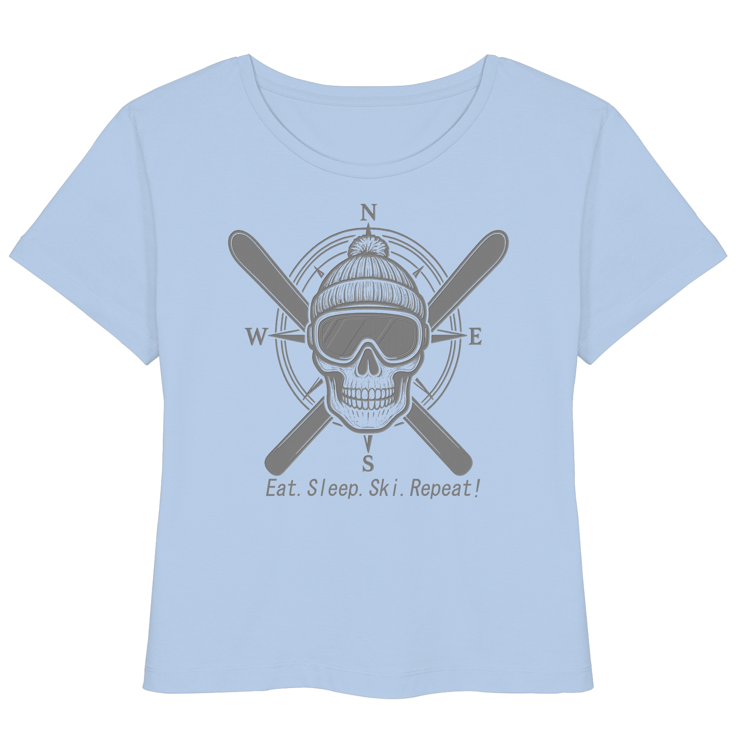Eat.Sleep.Ski.Repeat! - Womens Organic Lightweight T-Shirt