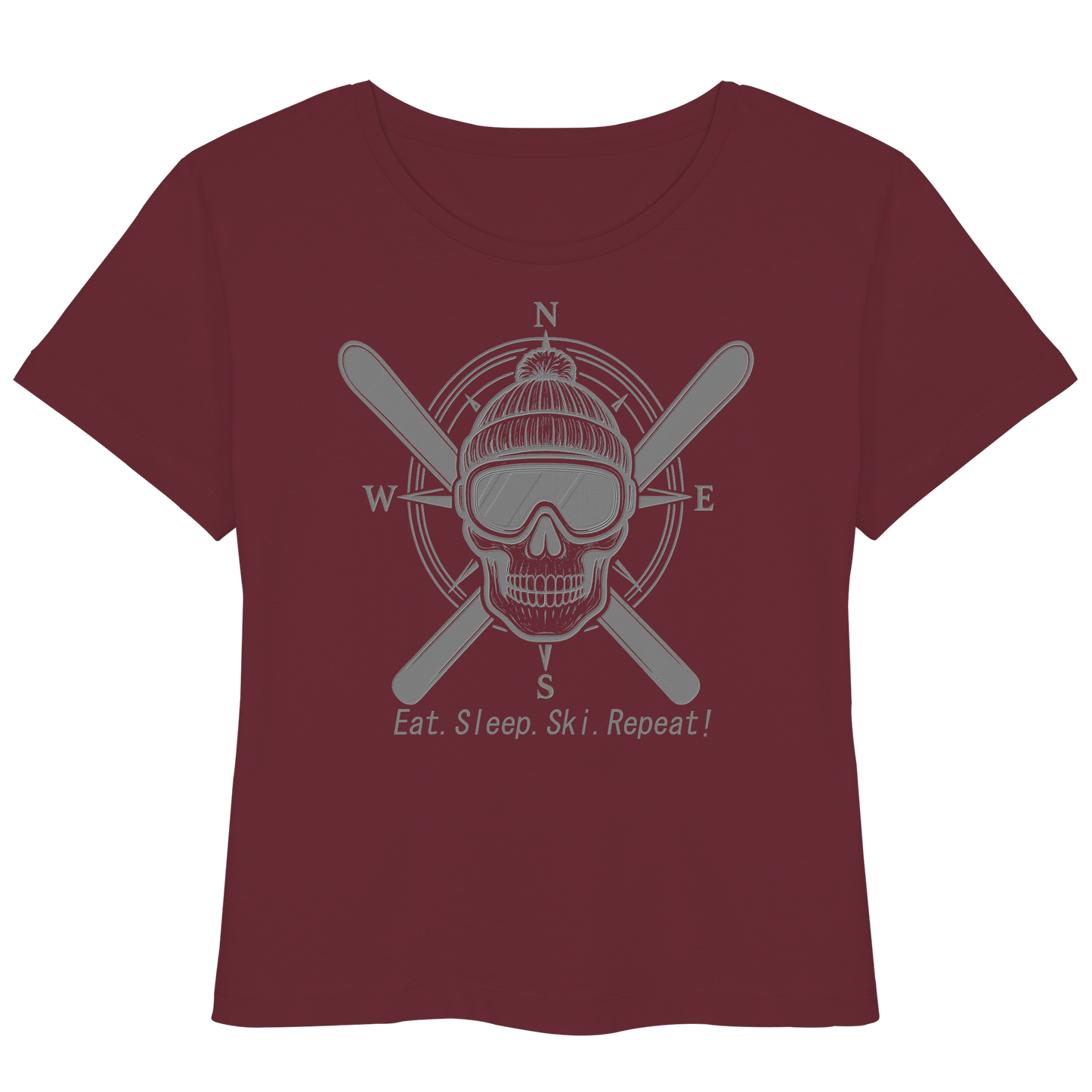 Eat.Sleep.Ski.Repeat! - Womens Organic Lightweight T-Shirt
