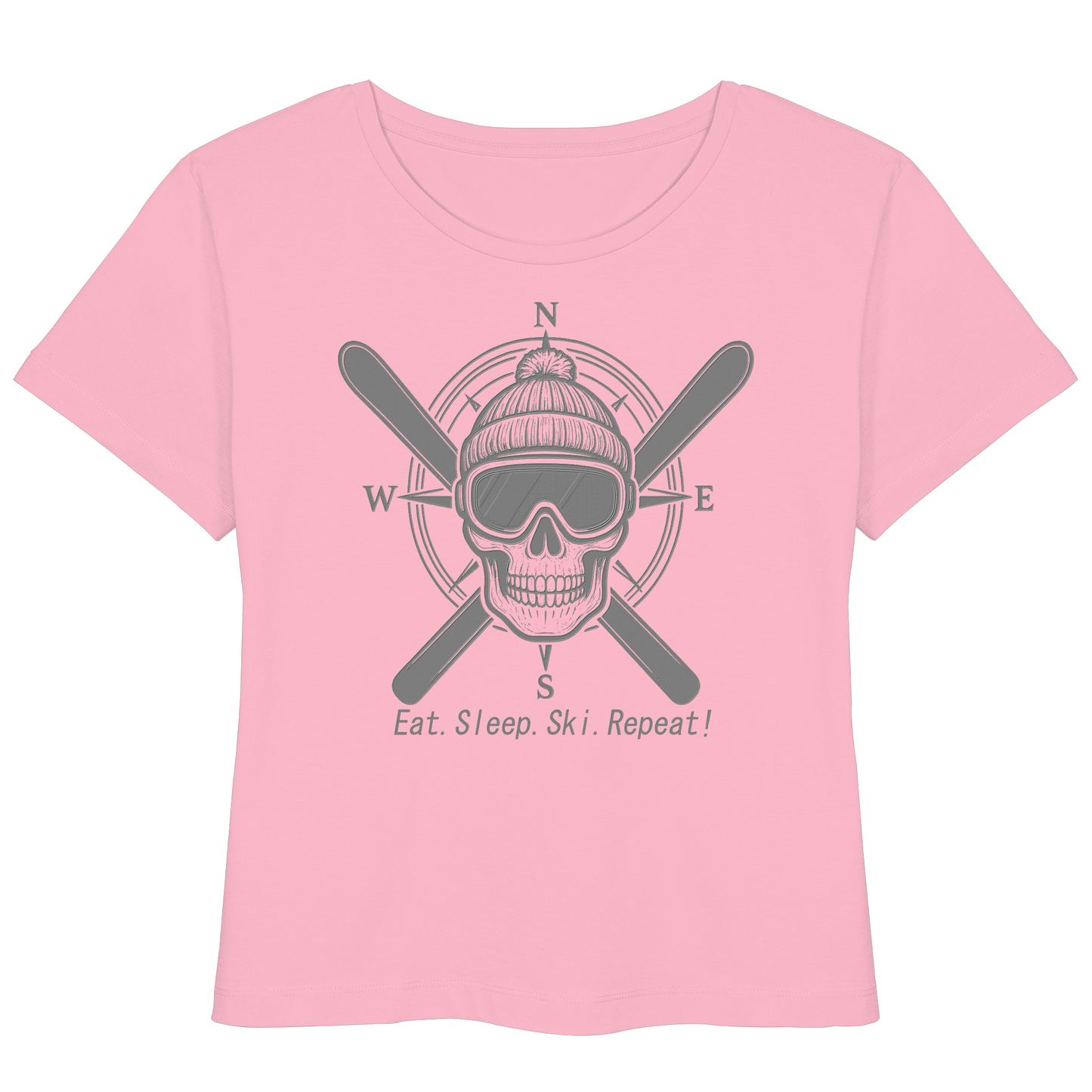 Eat.Sleep.Ski.Repeat! - Womens Organic Lightweight T-Shirt