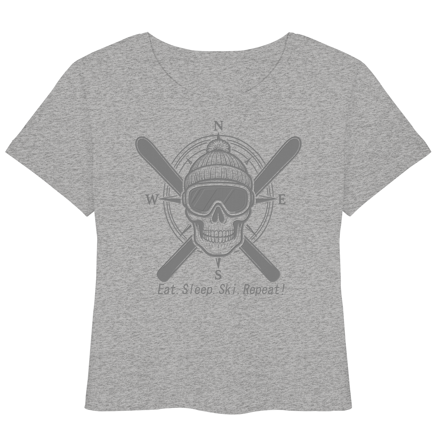 Eat.Sleep.Ski.Repeat! - Womens Organic Lightweight T-Shirt