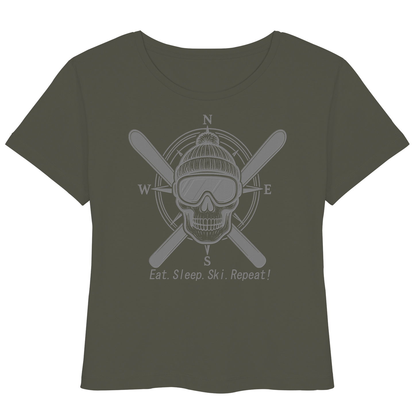 Eat.Sleep.Ski.Repeat! - Womens Organic Lightweight T-Shirt