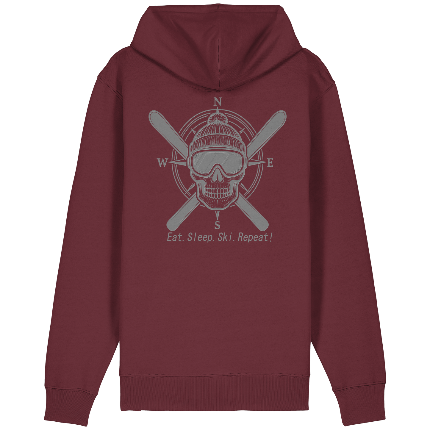 Eat.Sleep.Ski.Repeat! - Organic Relaxed Zipper