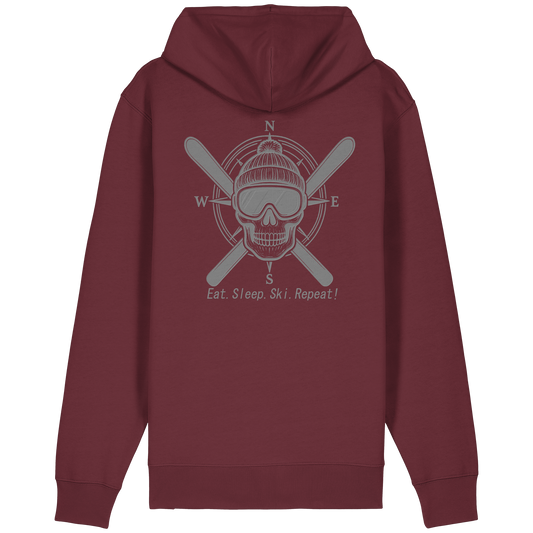 Eat.Sleep.Ski.Repeat! - Organic Relaxed Zipper