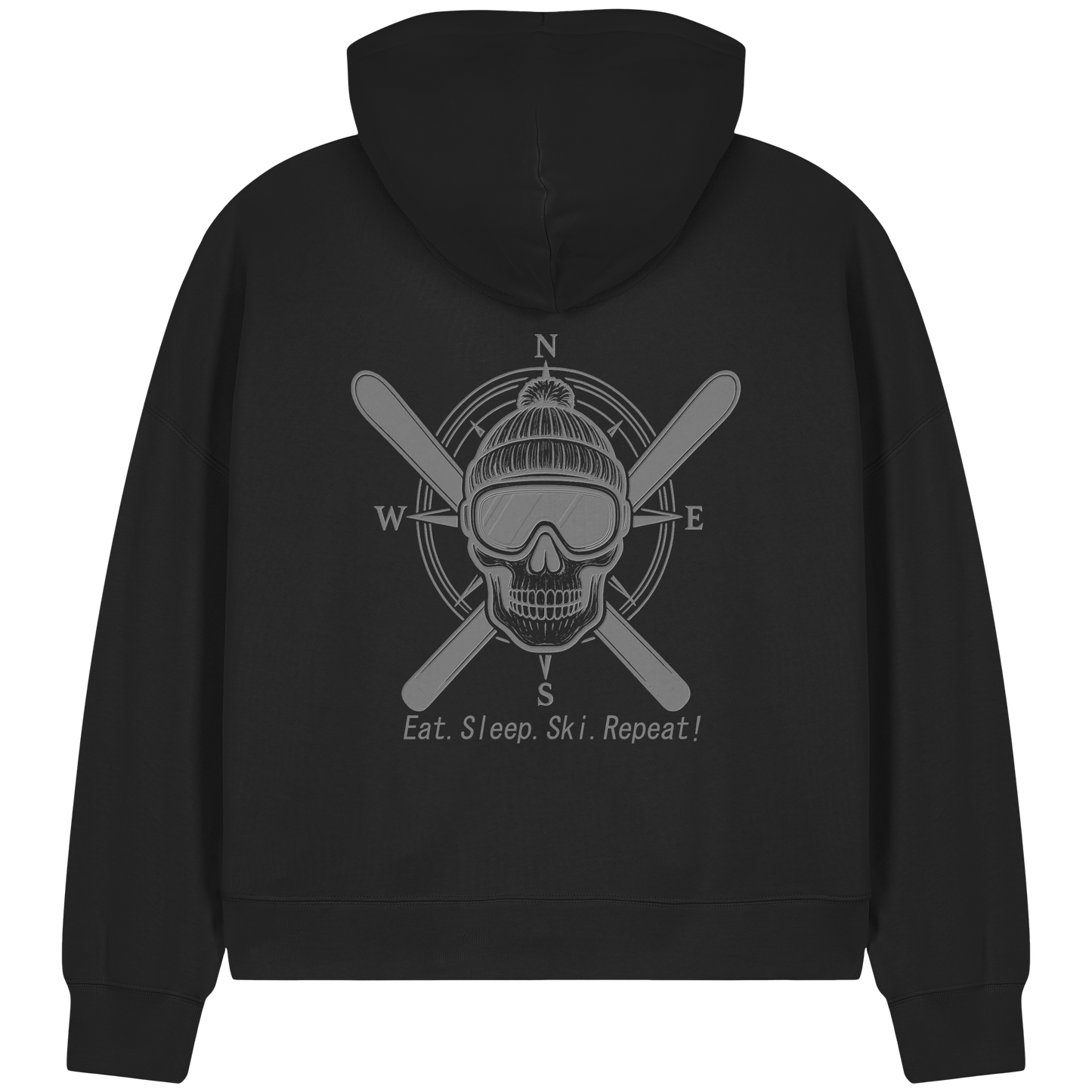 Eat.Sleep.Ski.Repeat! - Womens Organic Boxcut Zipper