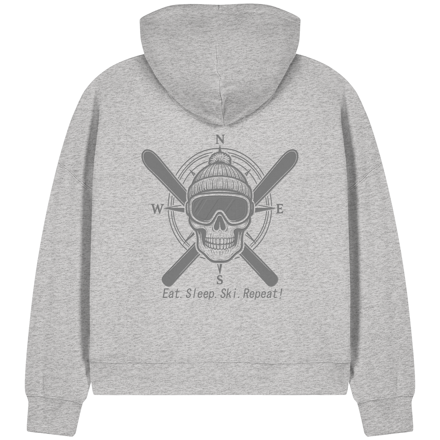 Eat.Sleep.Ski.Repeat! - Womens Organic Boxcut Zipper