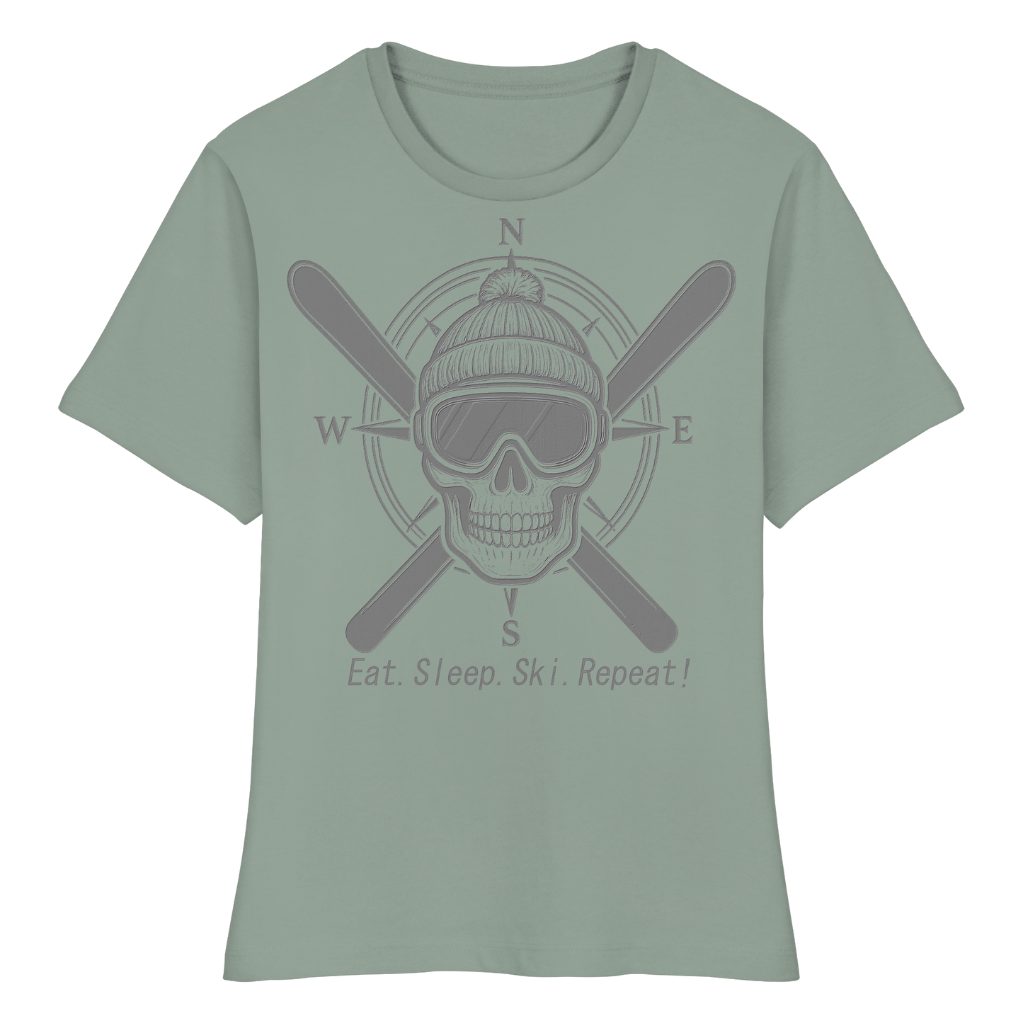 Eat.Sleep.Ski.Repeat! - Fitted Ladies Organic Shirt
