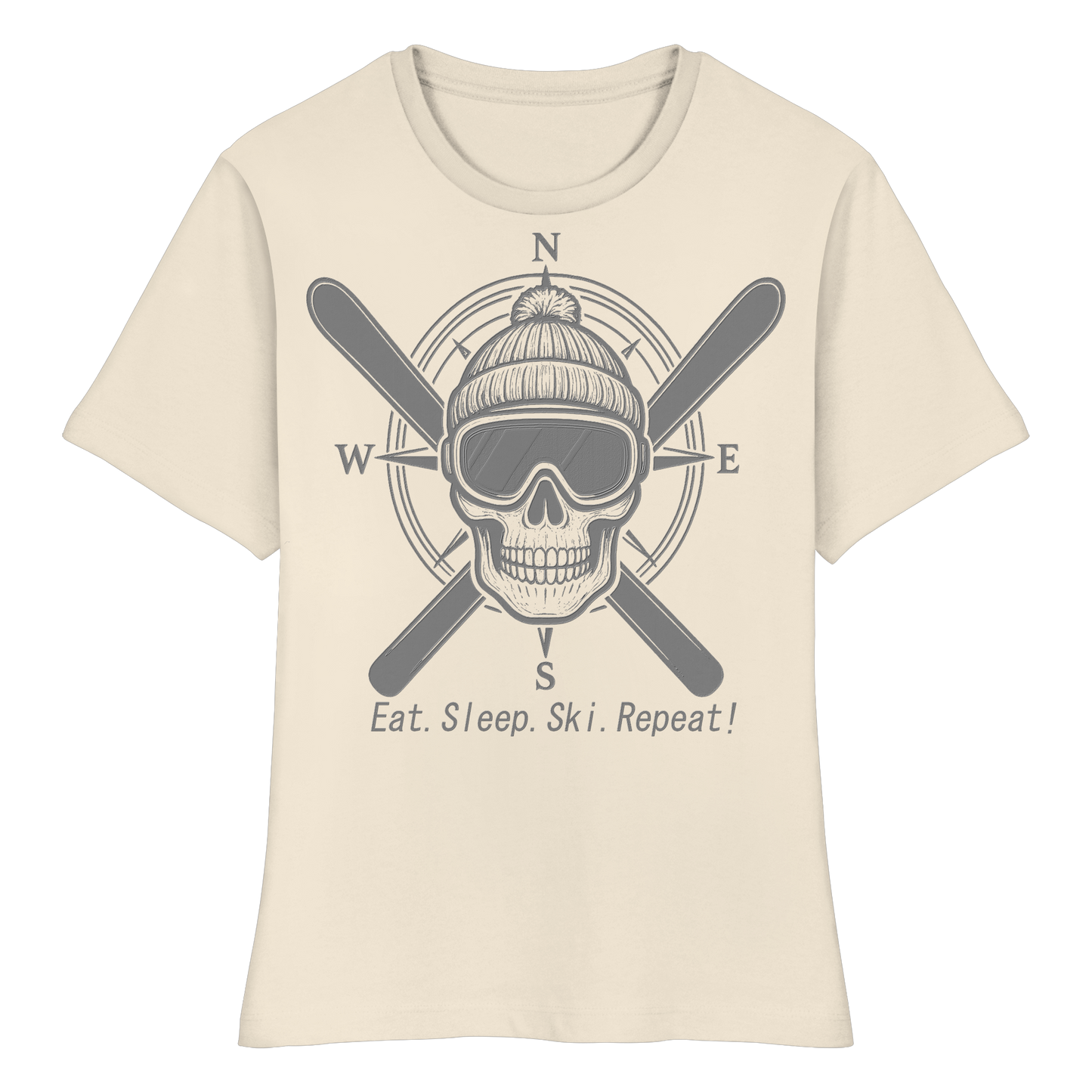 Eat.Sleep.Ski.Repeat! - Fitted Ladies Organic Shirt