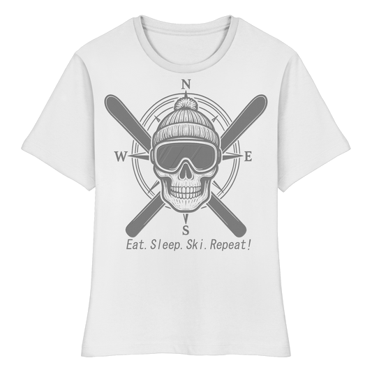 Eat.Sleep.Ski.Repeat! - Fitted Ladies Organic Shirt
