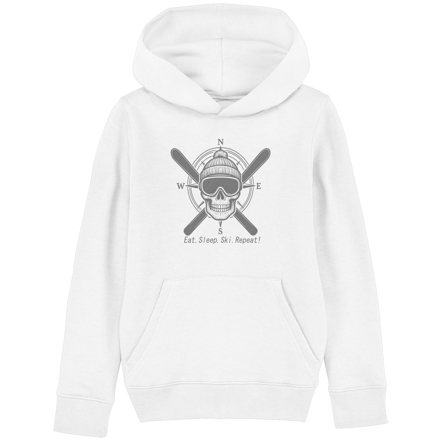Eat.Sleep.Ski.Repeat! - Kids Basic Hoodie