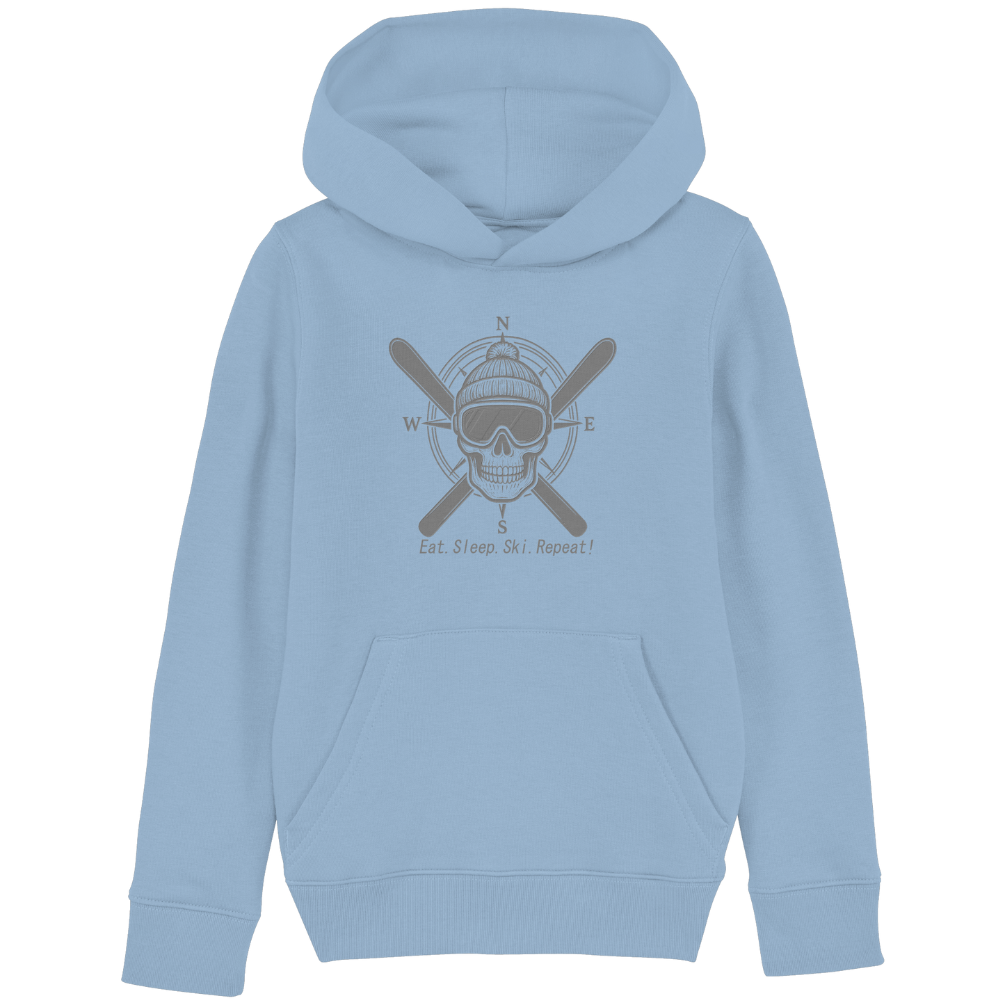 Eat.Sleep.Ski.Repeat! - Kids Basic Hoodie
