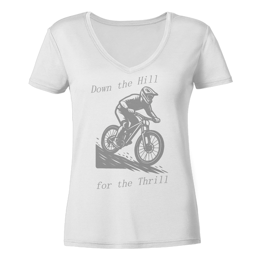 Down the Hill - Ladies V-Neck Shirt