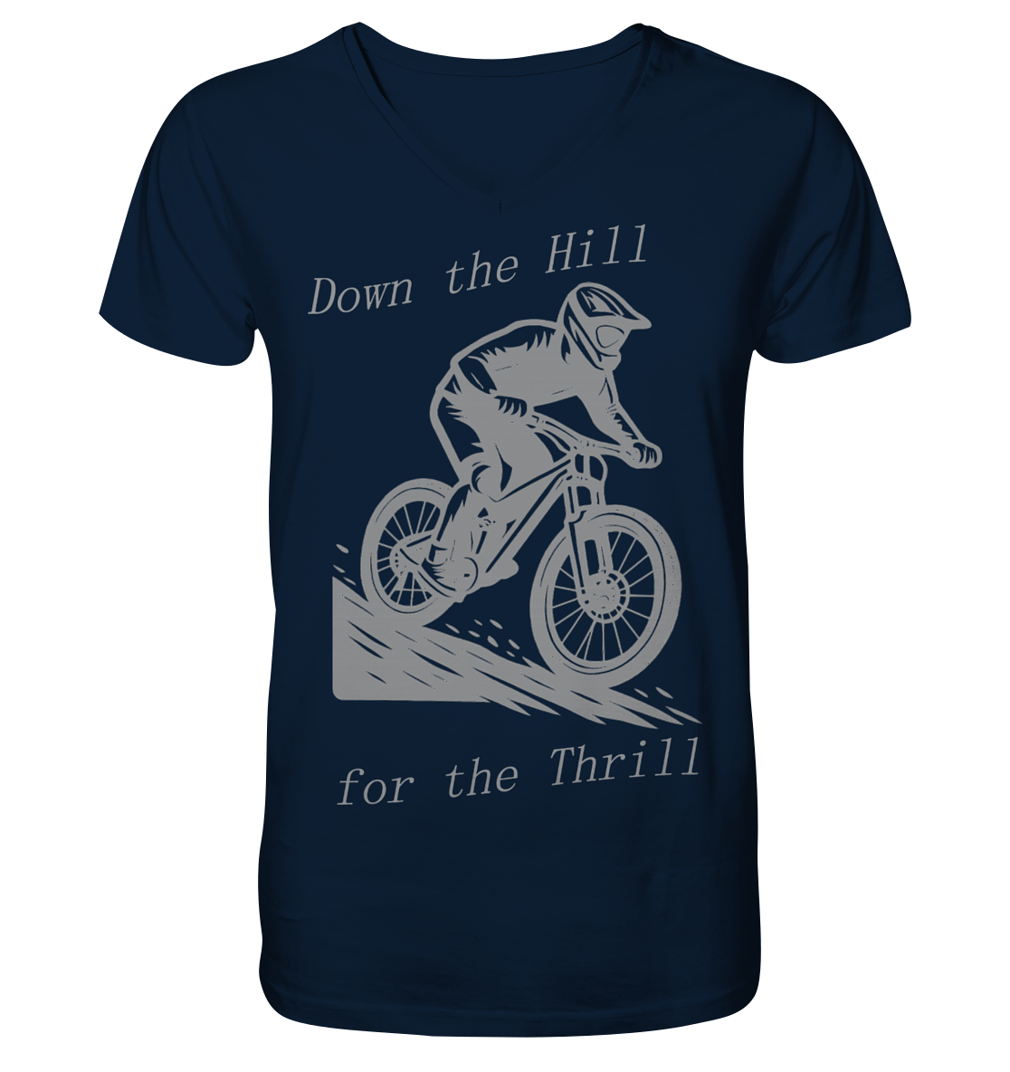 Down the Hill - Mens Organic V-Neck Shirt