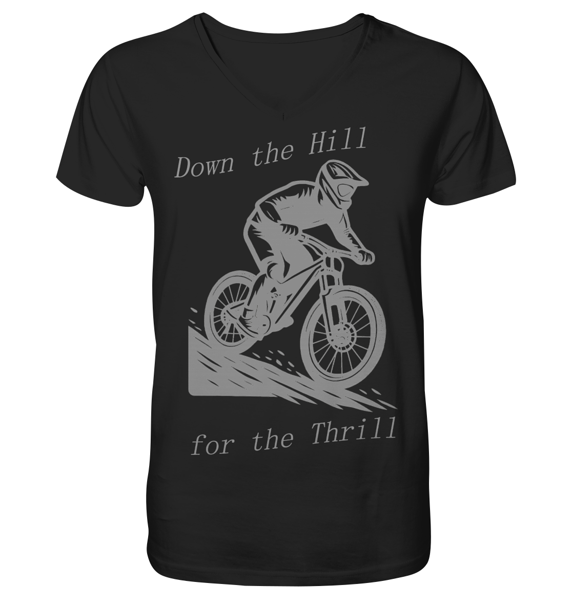 Down the Hill - Mens Organic V-Neck Shirt