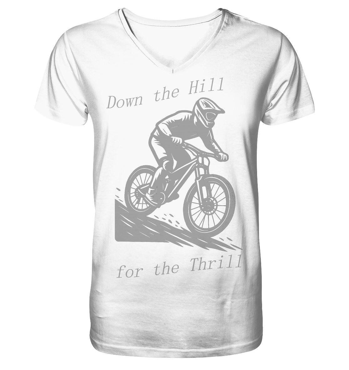 Down the Hill - Mens Organic V-Neck Shirt