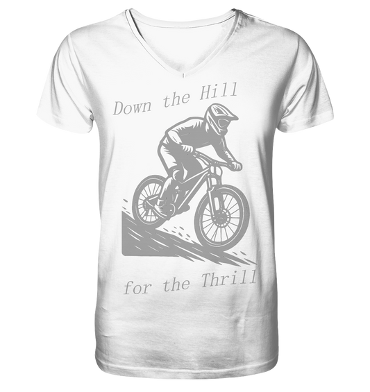 Down the Hill - Mens Organic V-Neck Shirt