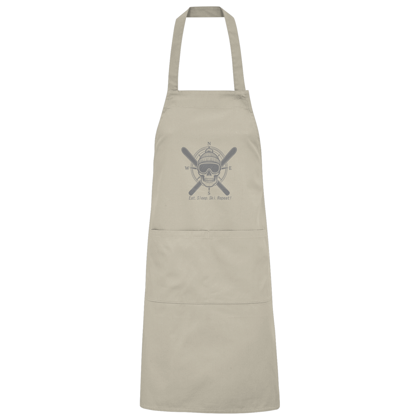 Eat.Sleep.Ski.Repeat! - Organic Grillschürze