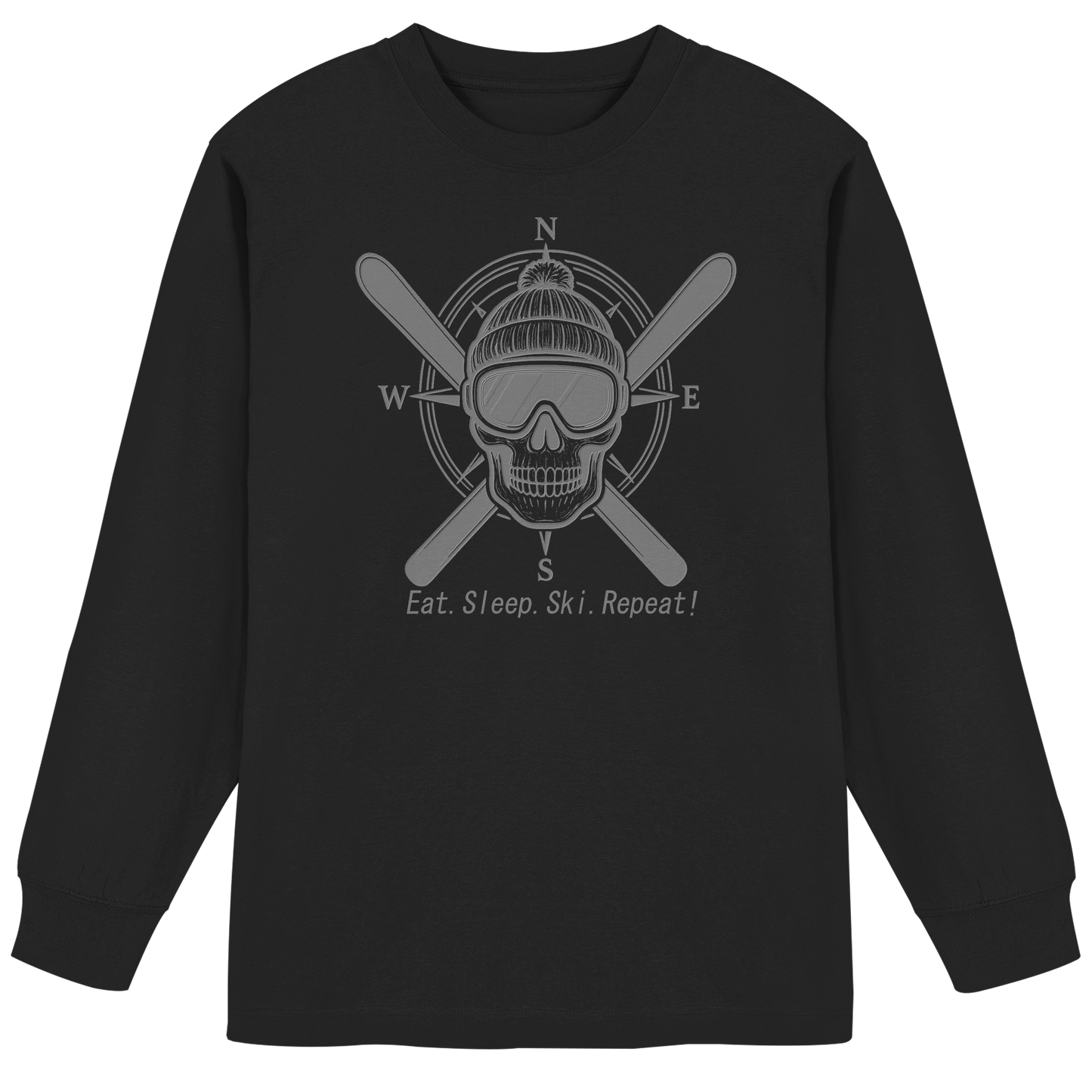 Eat.Sleep.Ski.Repeat! - Organic Heavy Oversized Longsleeve T-Shirt