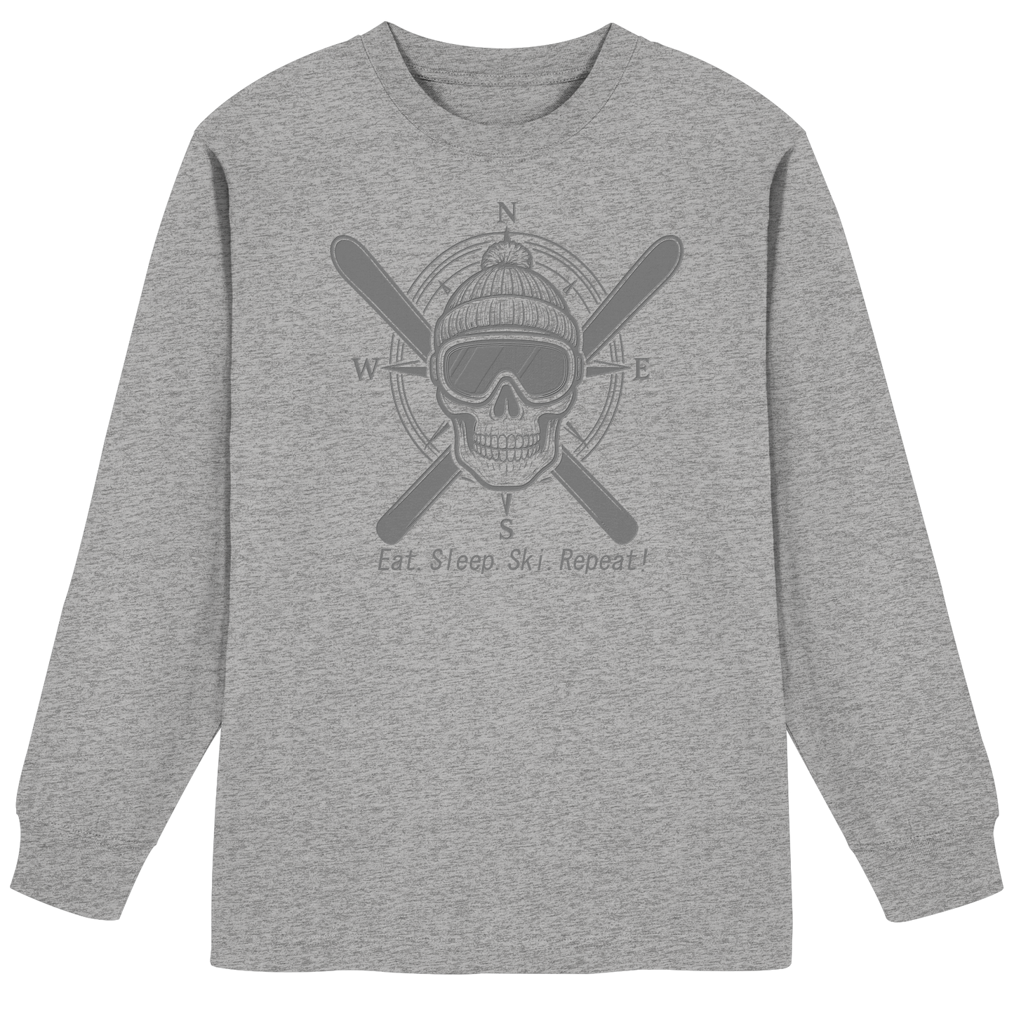 Eat.Sleep.Ski.Repeat! - Organic Heavy Oversized Longsleeve T-Shirt
