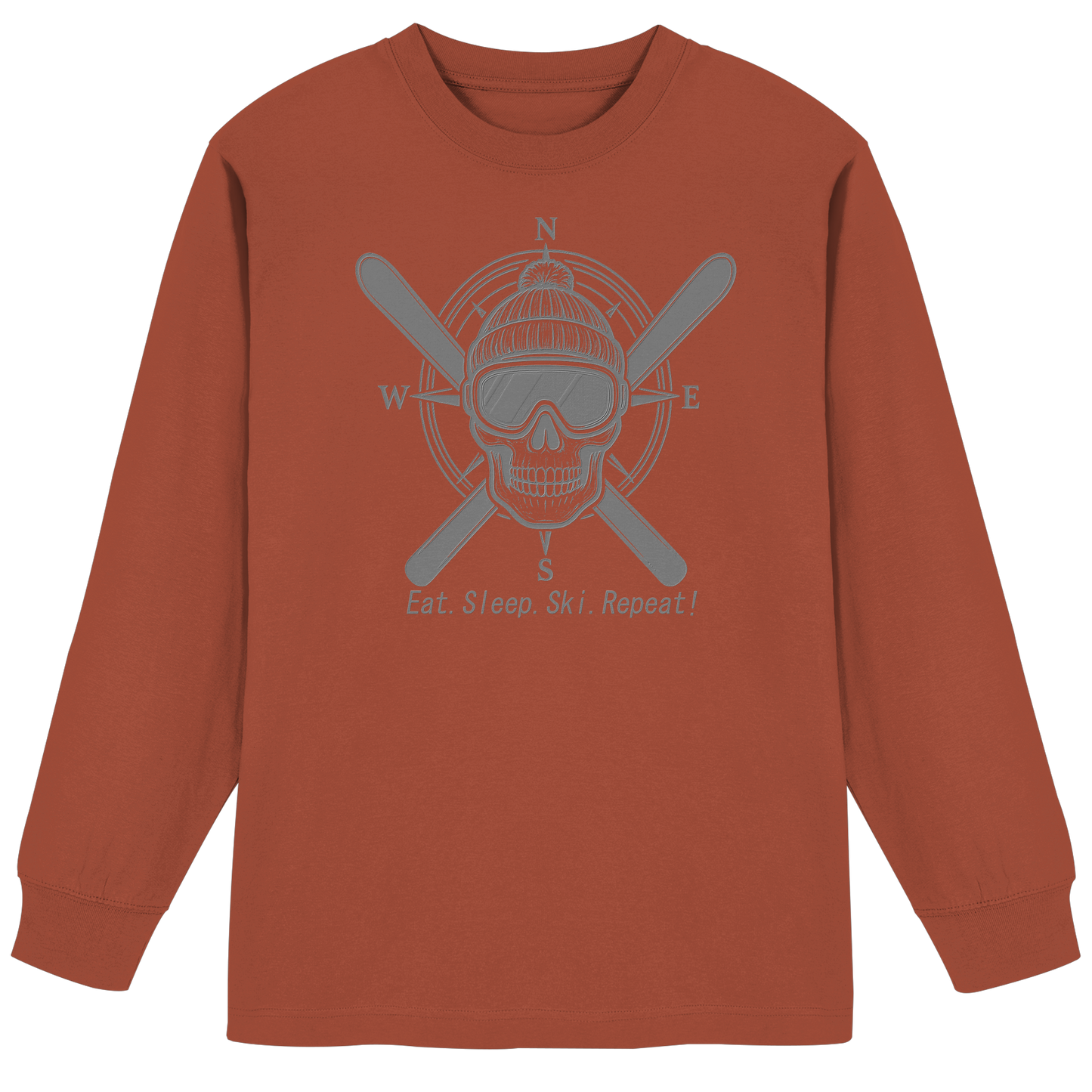 Eat.Sleep.Ski.Repeat! - Organic Heavy Oversized Longsleeve T-Shirt