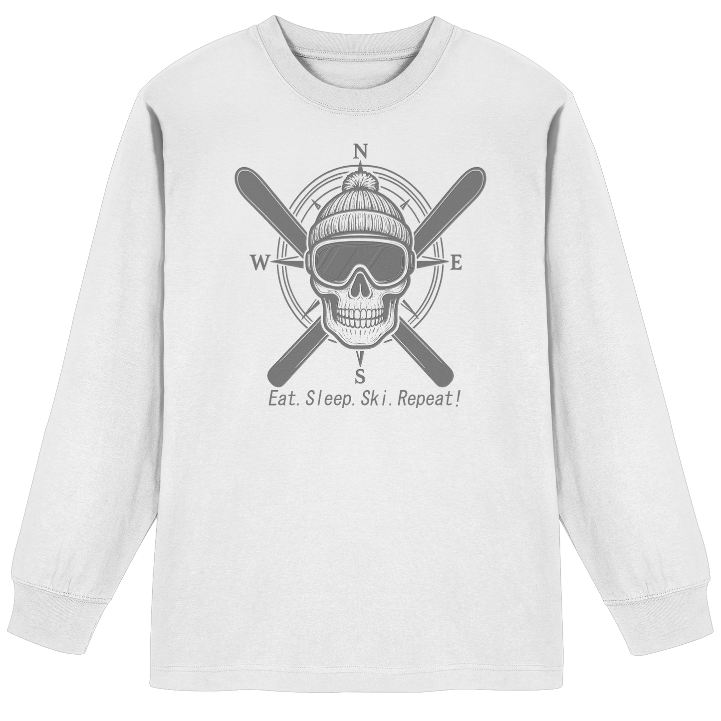Eat.Sleep.Ski.Repeat! - Organic Heavy Oversized Longsleeve T-Shirt