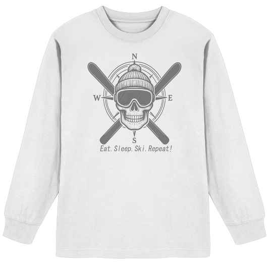 Eat.Sleep.Ski.Repeat! - Organic Heavy Oversized Longsleeve T-Shirt