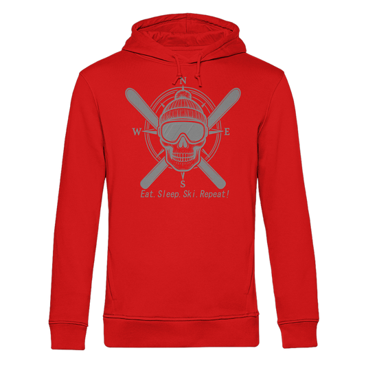 Eat.Sleep.Ski.Repeat! - Organic Hoodie B&C