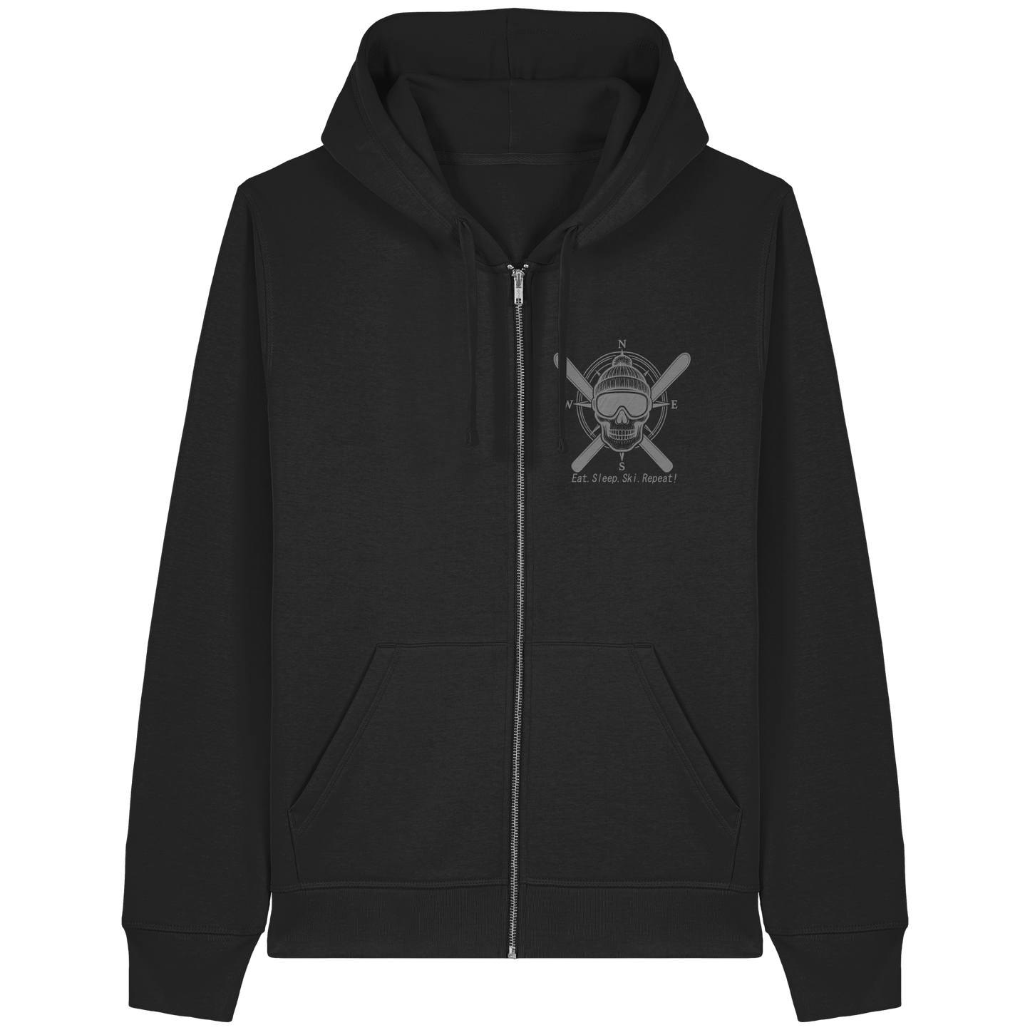 Eat.Sleep.Ski.Repeat! - Organic Lightweight Zipper