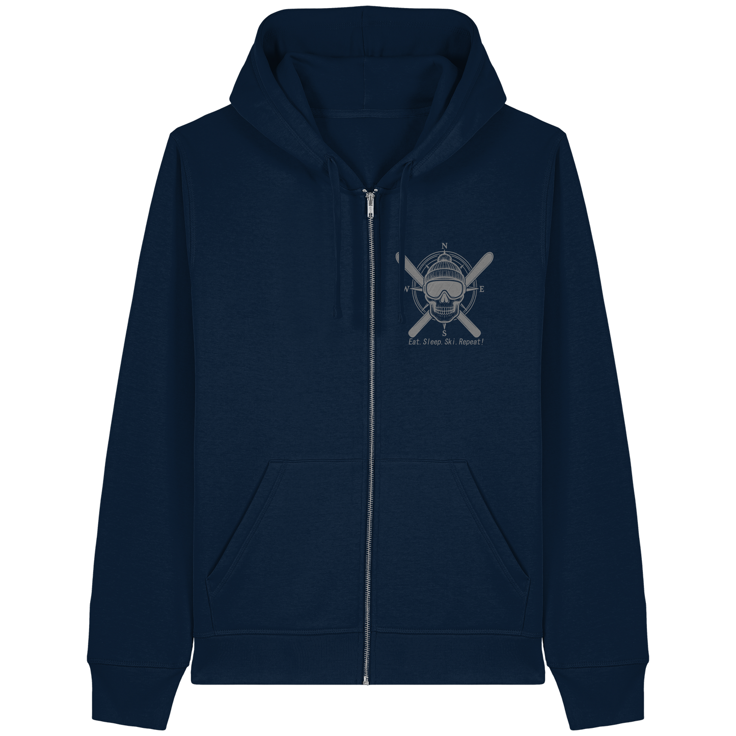 Eat.Sleep.Ski.Repeat! - Organic Lightweight Zipper