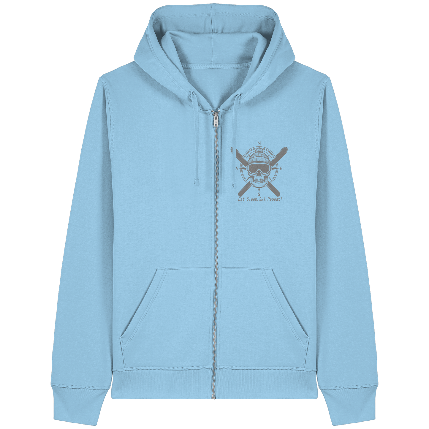 Eat.Sleep.Ski.Repeat! - Organic Lightweight Zipper