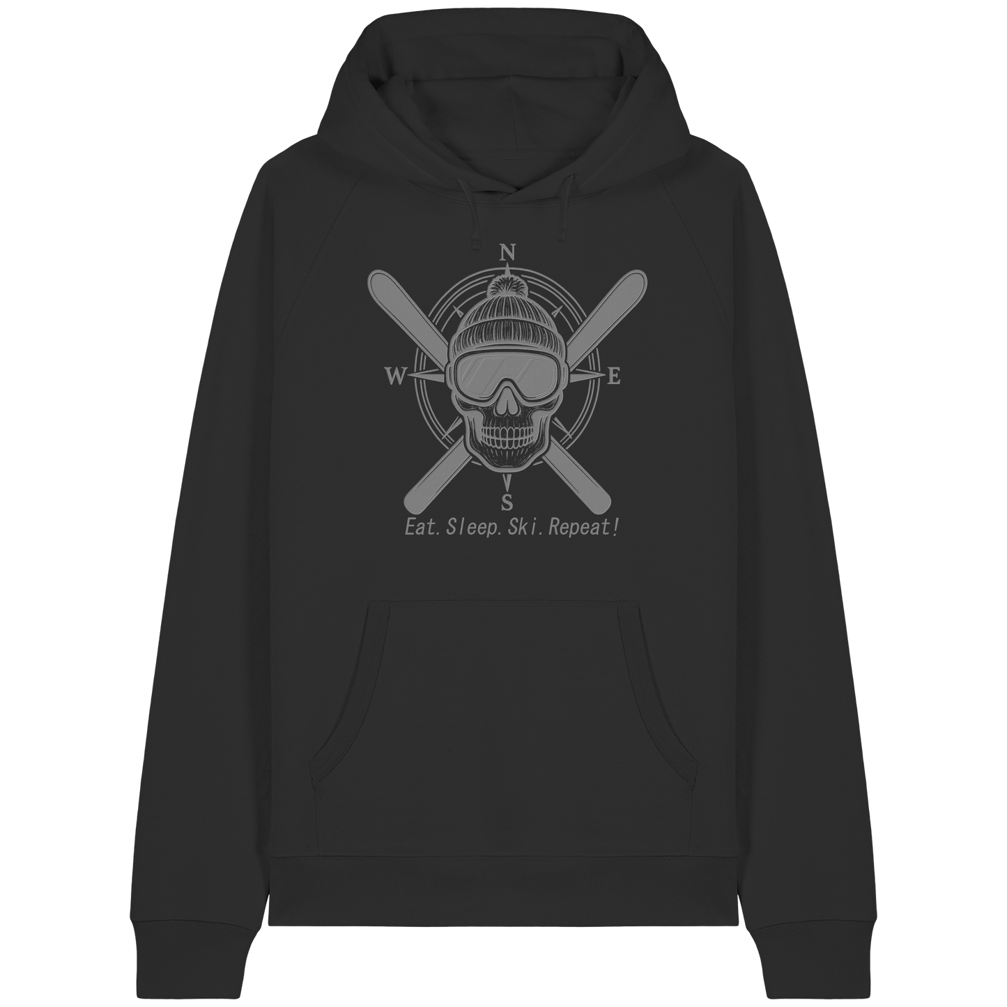 Eat.Sleep.Ski.Repeat! - Organic Raglan Hoodie
