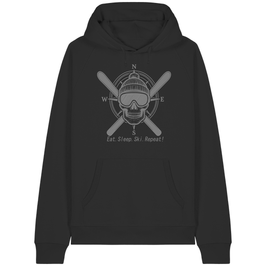 Eat.Sleep.Ski.Repeat! - Organic Raglan Hoodie