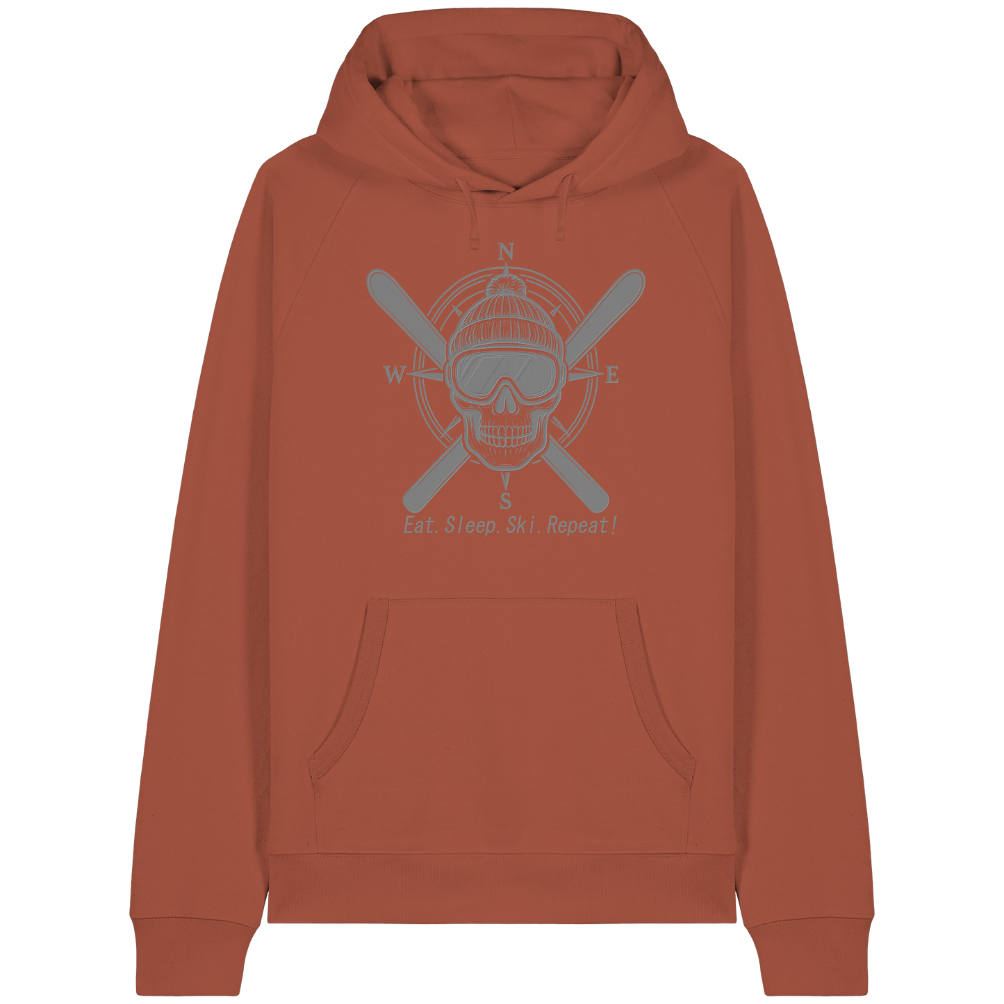 Eat.Sleep.Ski.Repeat! - Organic Raglan Hoodie