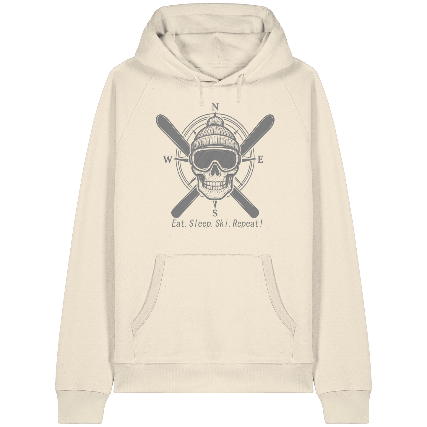 Eat.Sleep.Ski.Repeat! - Organic Raglan Hoodie