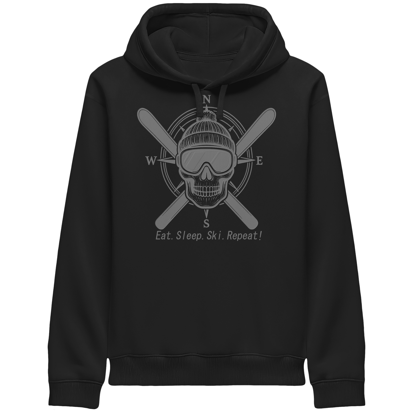 Eat.Sleep.Ski.Repeat! - Organic Side Pocket Hoodie